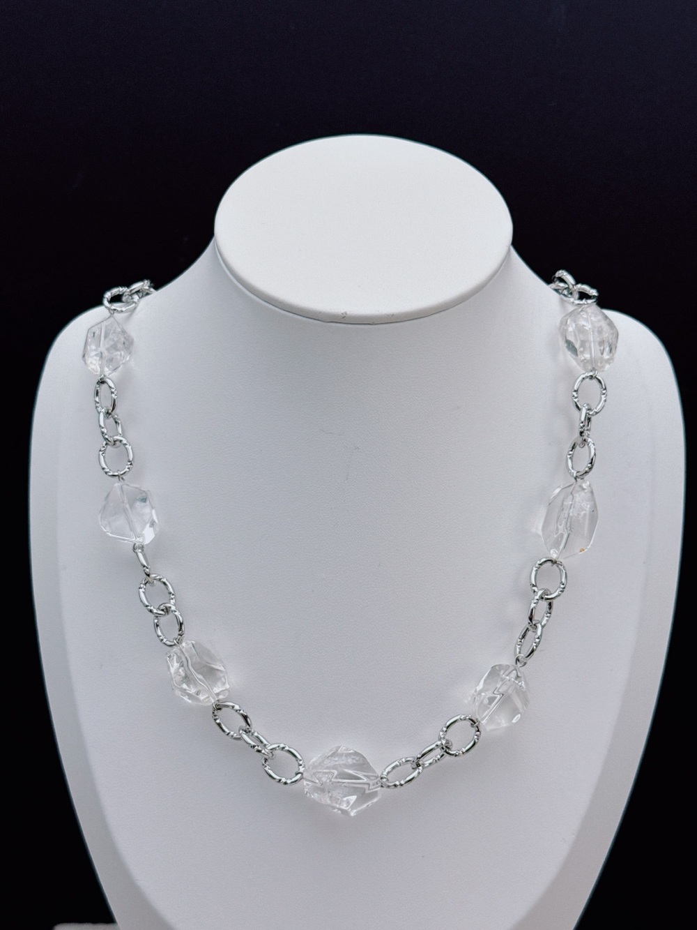 26X541 Handmade Freshwater Baroque Pearl Clear Quartz Necklace 20”